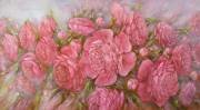 peonies.canvas/oily paints
