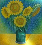 Sunflower.canvas/oily paints