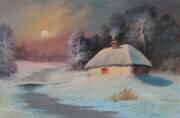 Winter Evening.canvas/oily paints