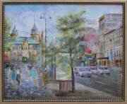 Khreshatik str. in Kyiv.canvas/oily paints
